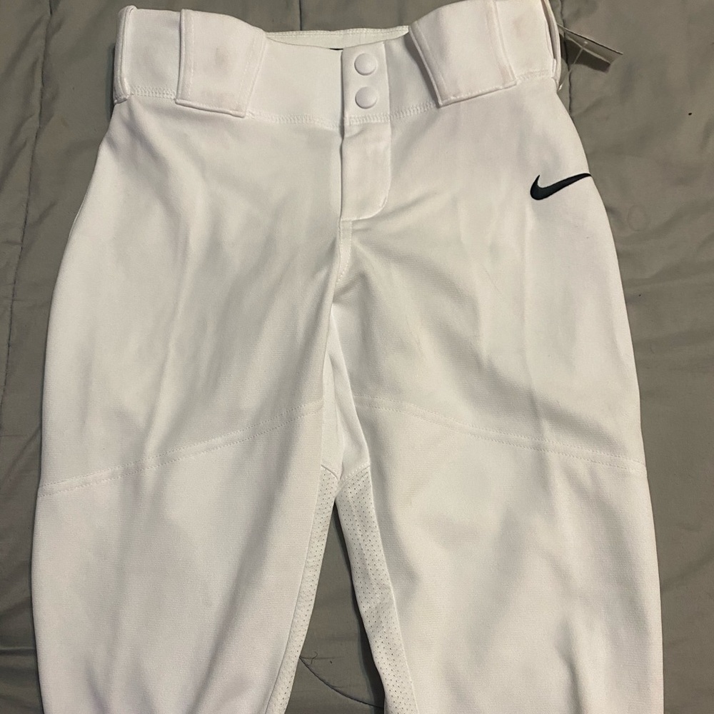 White Nike boys baseball pants